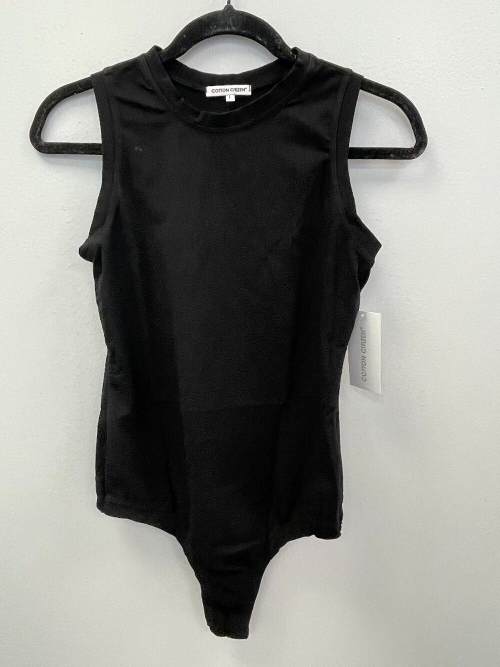 Cotton Citizen Brisbane Tank Bodysuit in Jet Black, Size Large - NWT